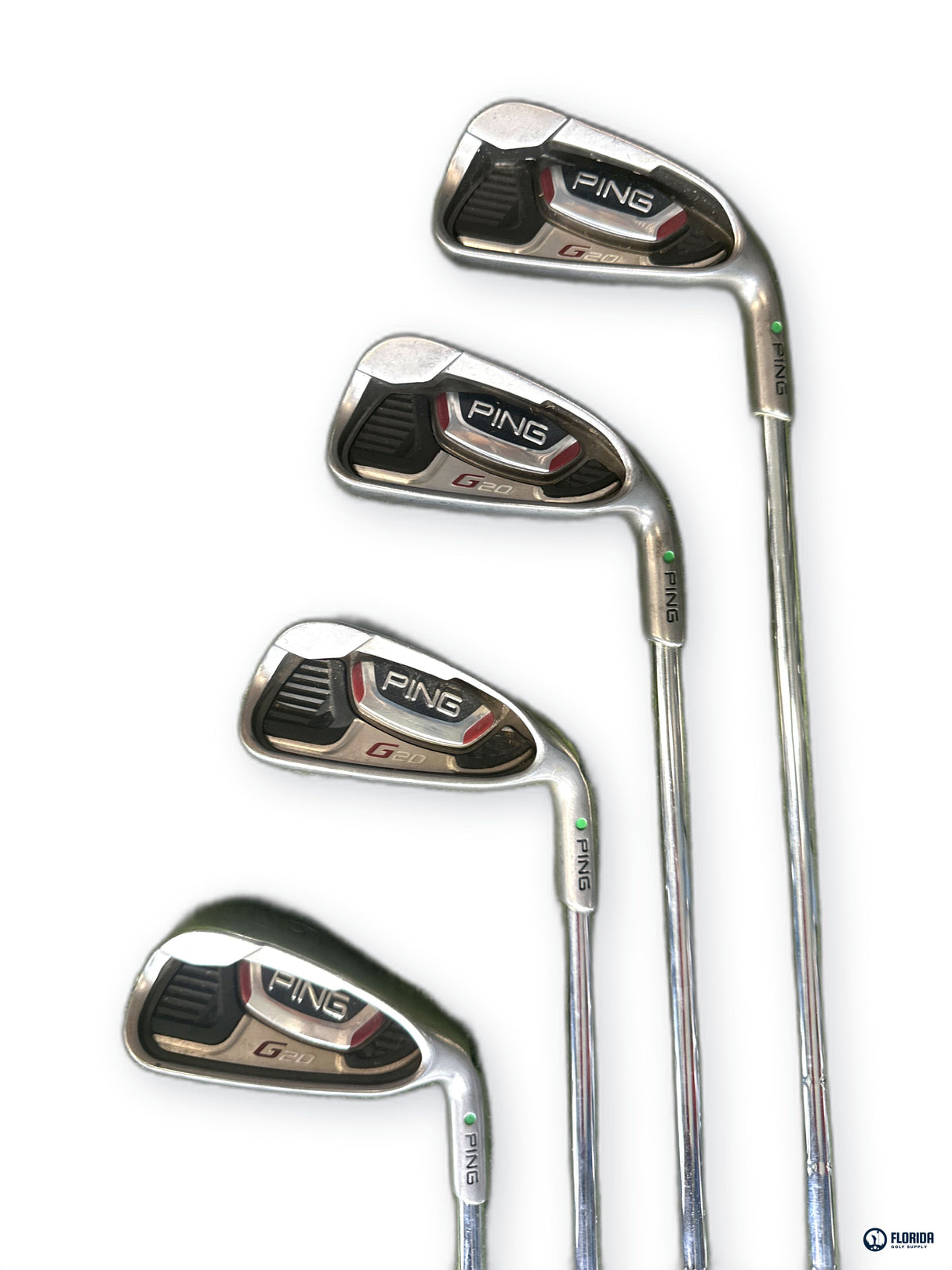 Ping G20 Iron Set 3-PW 8 Clubs CFS Steel Stiff Flex Green Dot Right Hand