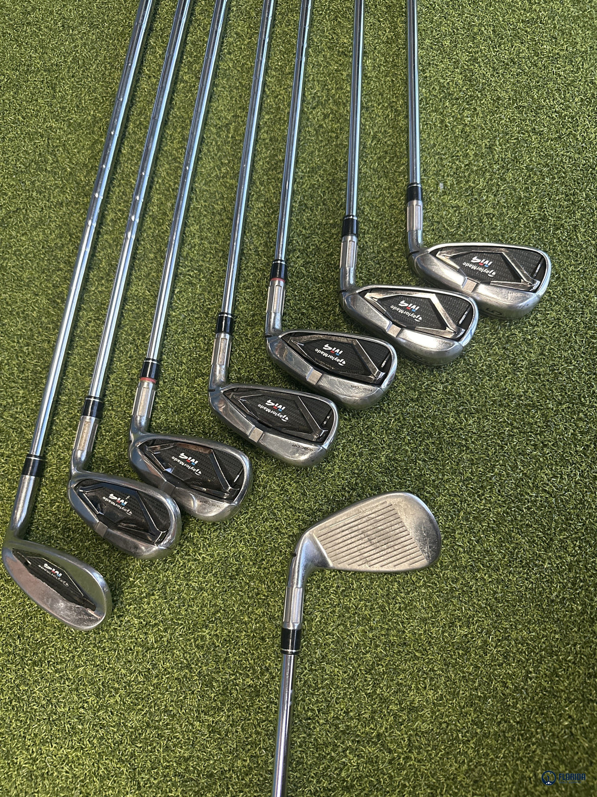 TaylorMade M4 Iron Set 4-PW AW 8 Clubs KBS Max 85 Stiff Flex Right Hand