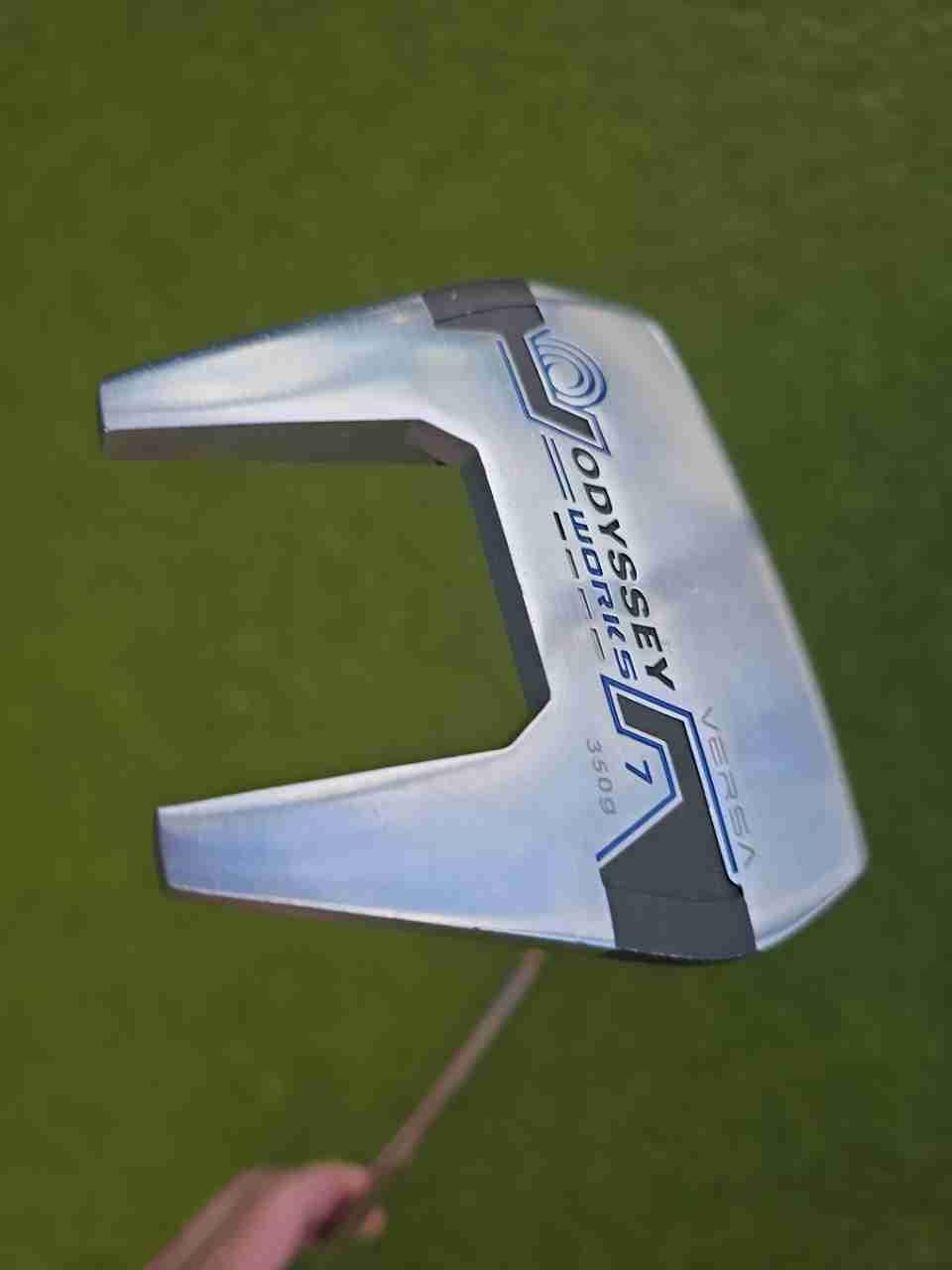 Odyssey Works Versa #7 White Black White Mallet Putter 34" RH w/ Headcover