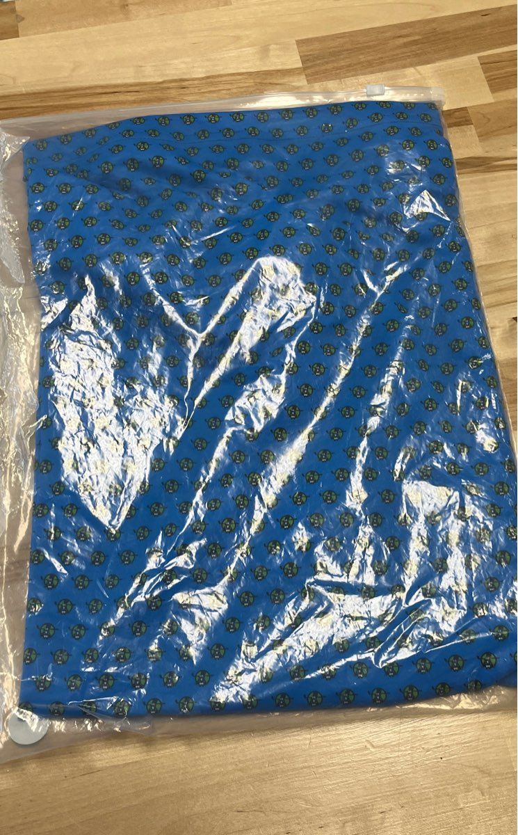 Spencer Bespoke Blue Turtle Print Performance Golf Polo Shirt Men's M New