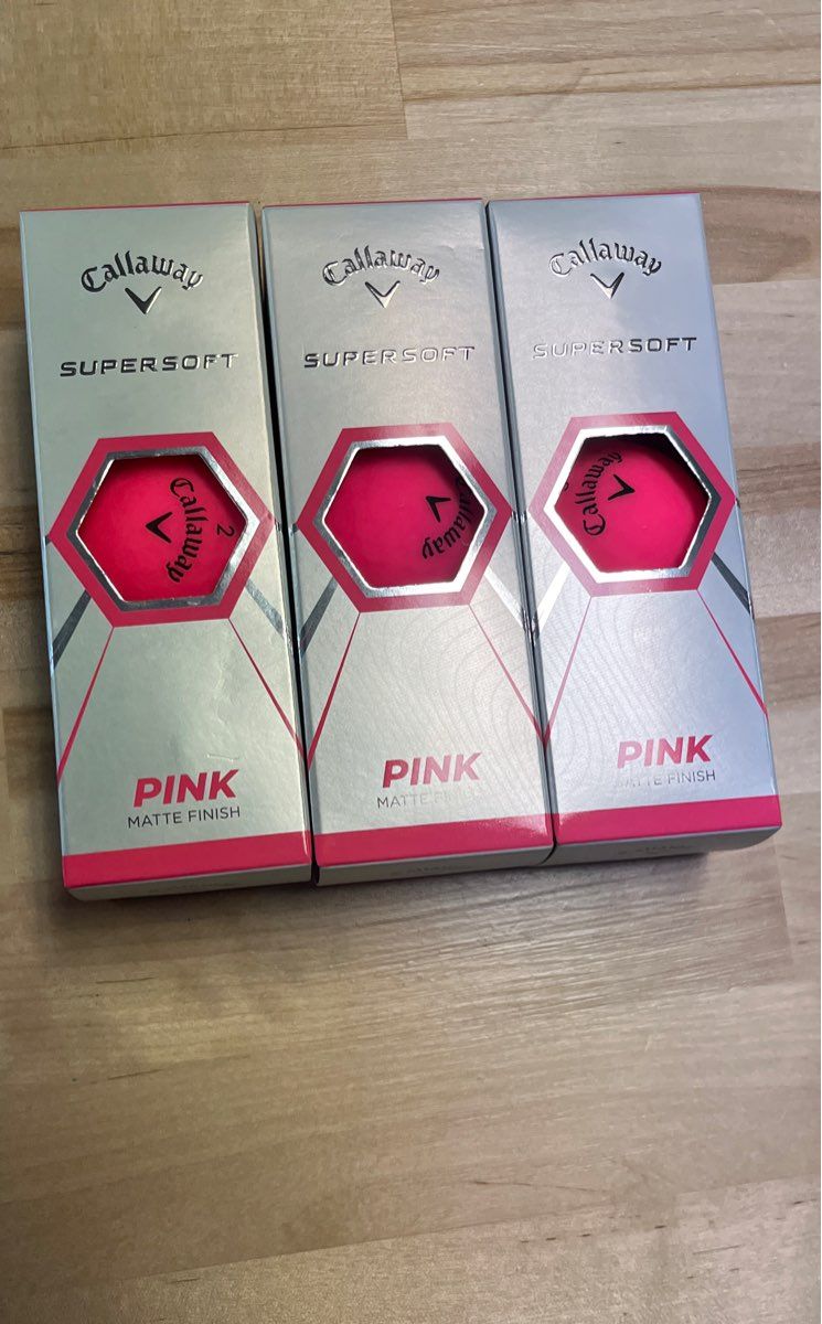 Callaway Supersoft Pink Matte Finish Golf Balls Lot of 3 Boxes 9 Balls New