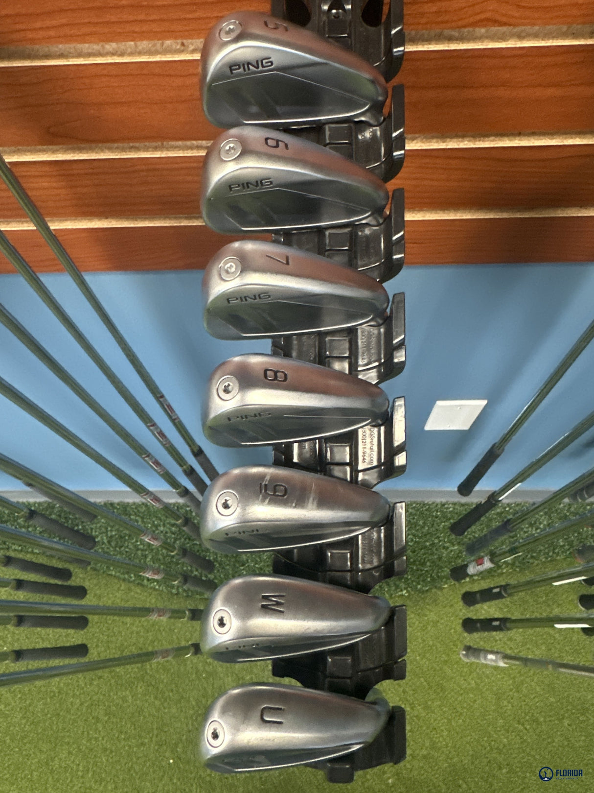 Ping i540 Green Dot Iron Set 5-PW, UW Dynamic Gold Mid 100 R300 Regular RH