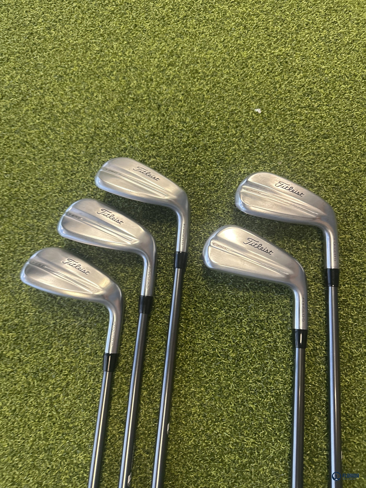 Titleist T350 Iron Set 5 Clubs 7-PW AW Graphite MMT 55 Regular Flex RH