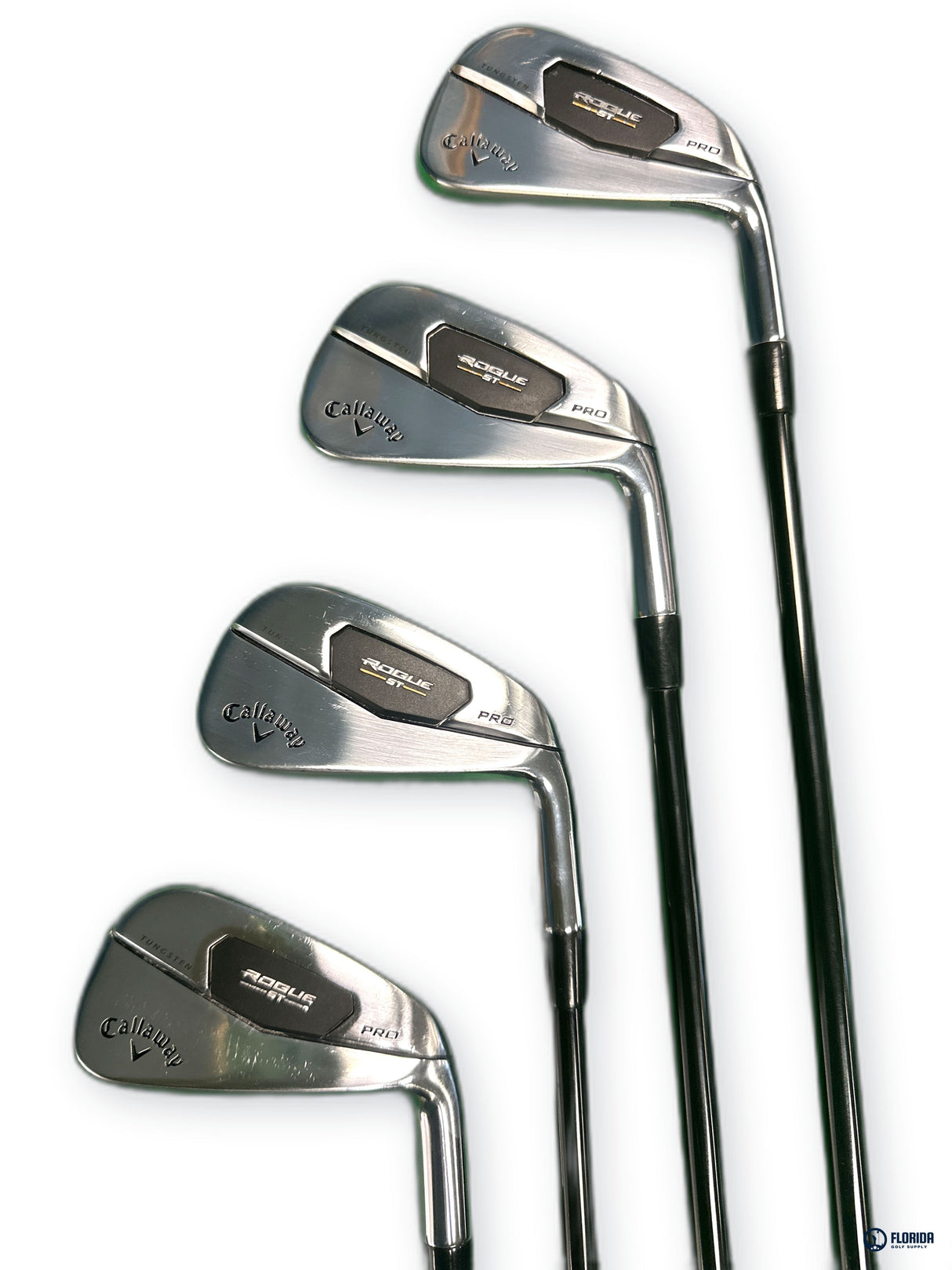 Callaway Rogue ST Pro Iron Set 4-PW AW 8 Clubs Mitsubishi Tensei Graphite Stiff