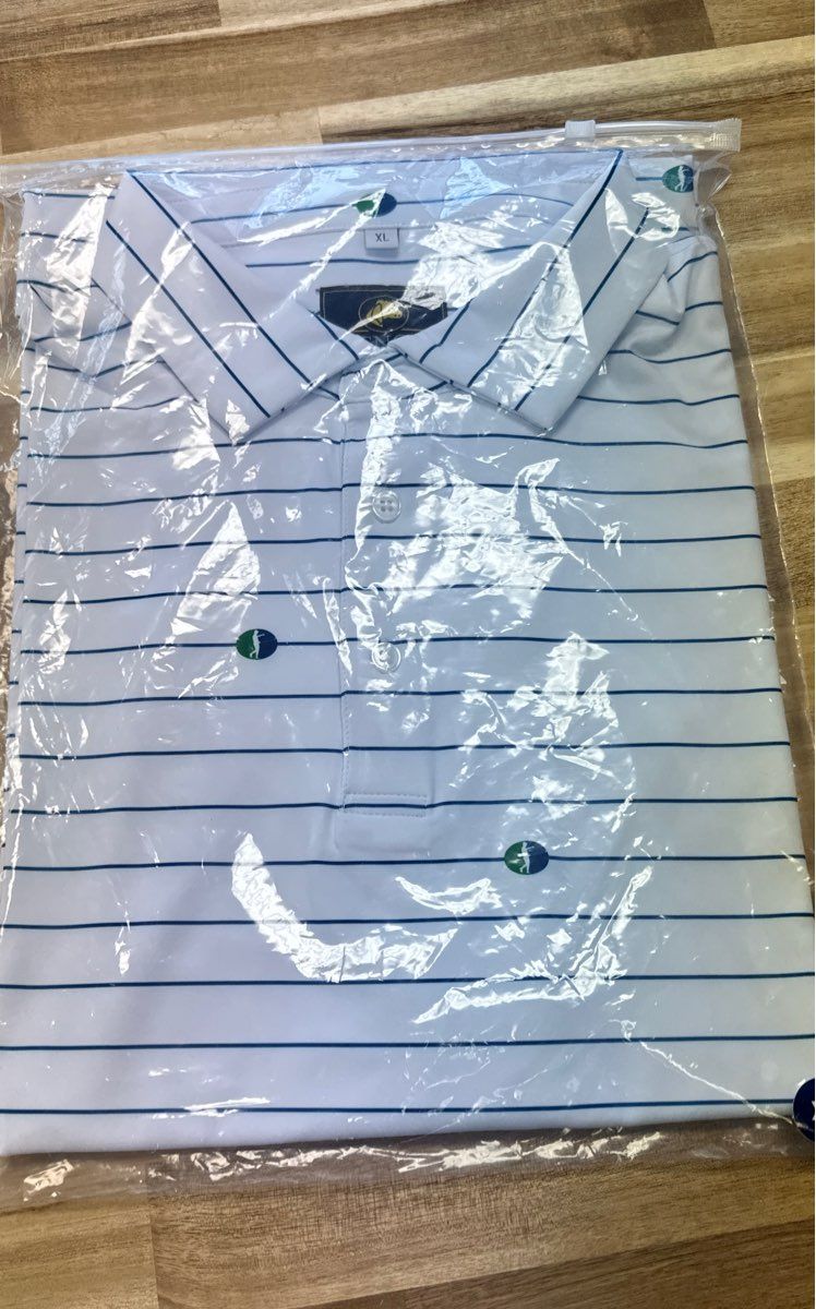 Spencer Bespoke Sebring Birdie Stripe Performance Golf Polo Shirt Men's XL