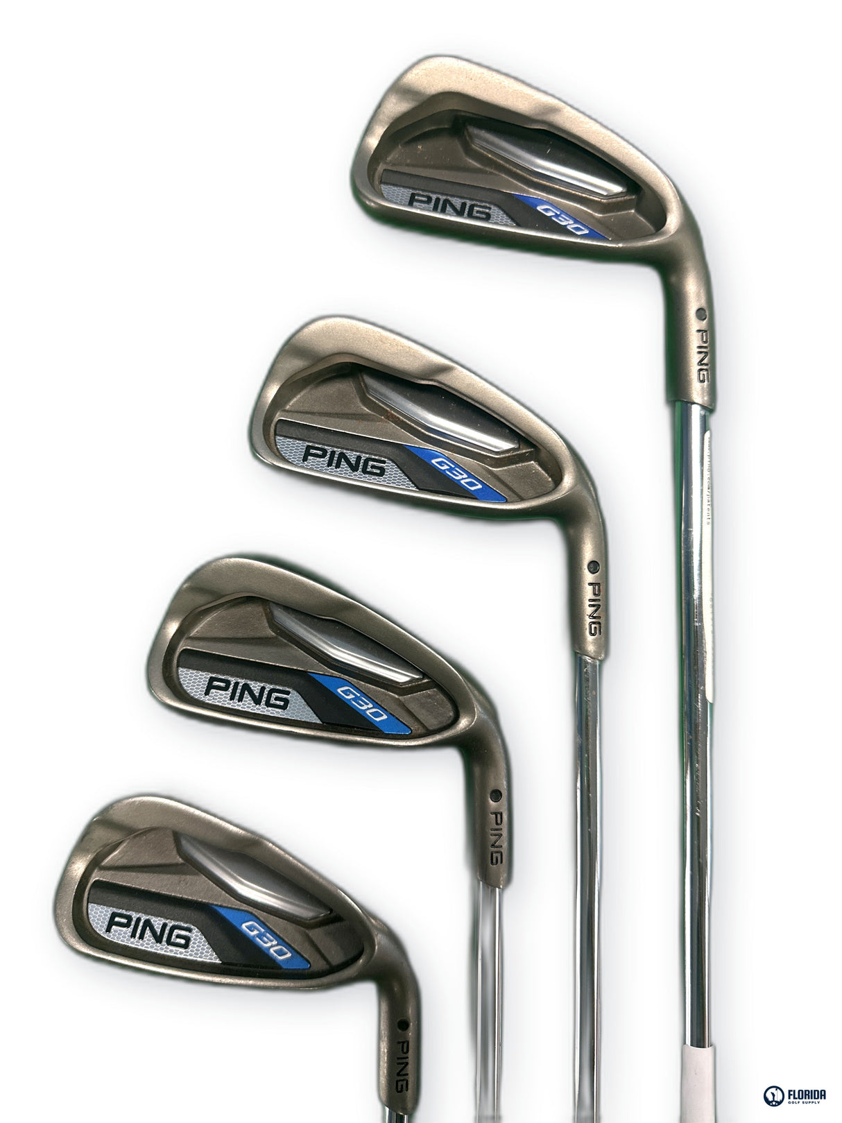 PING G30 Iron Set 5-PW UW SW 8 Clubs CFS Steel Shaft Regular Flex Right Hand