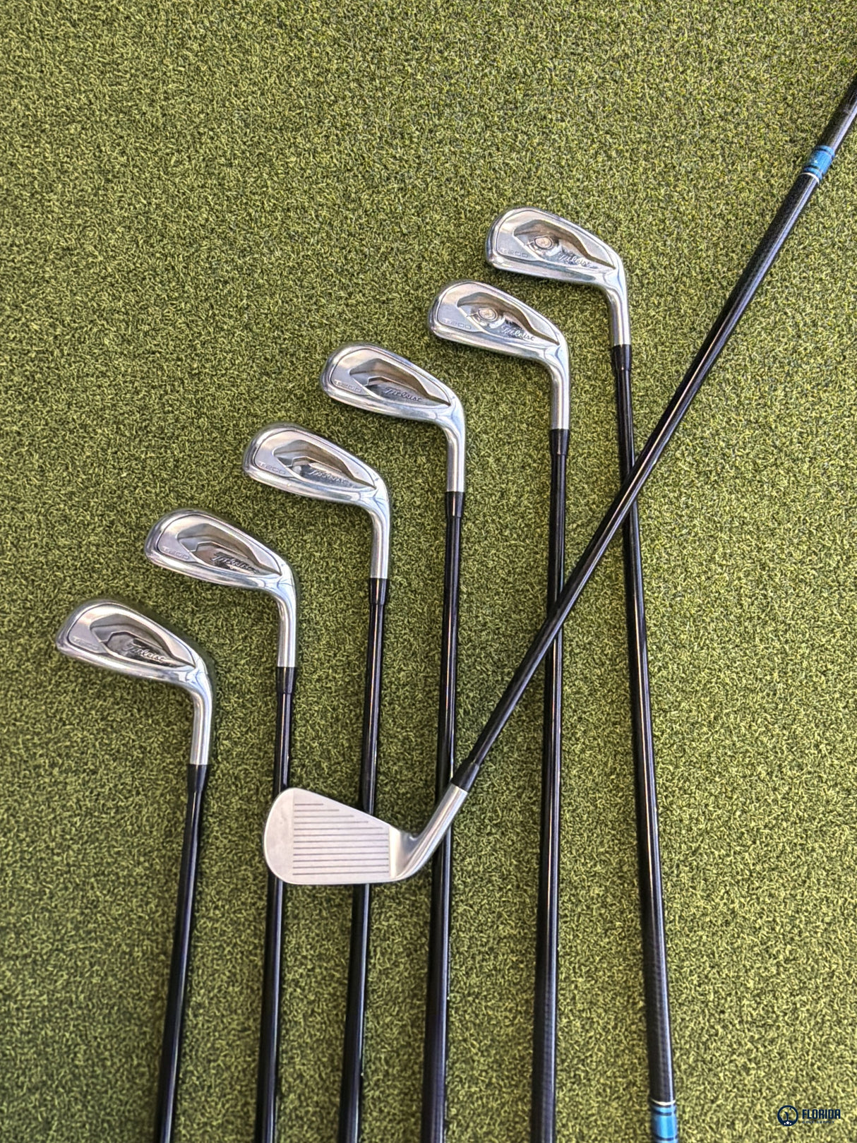 Titleist T200 Iron Set 5-PW AW 7 Clubs Tensei Blue AM(2) Stiff Graphite RH