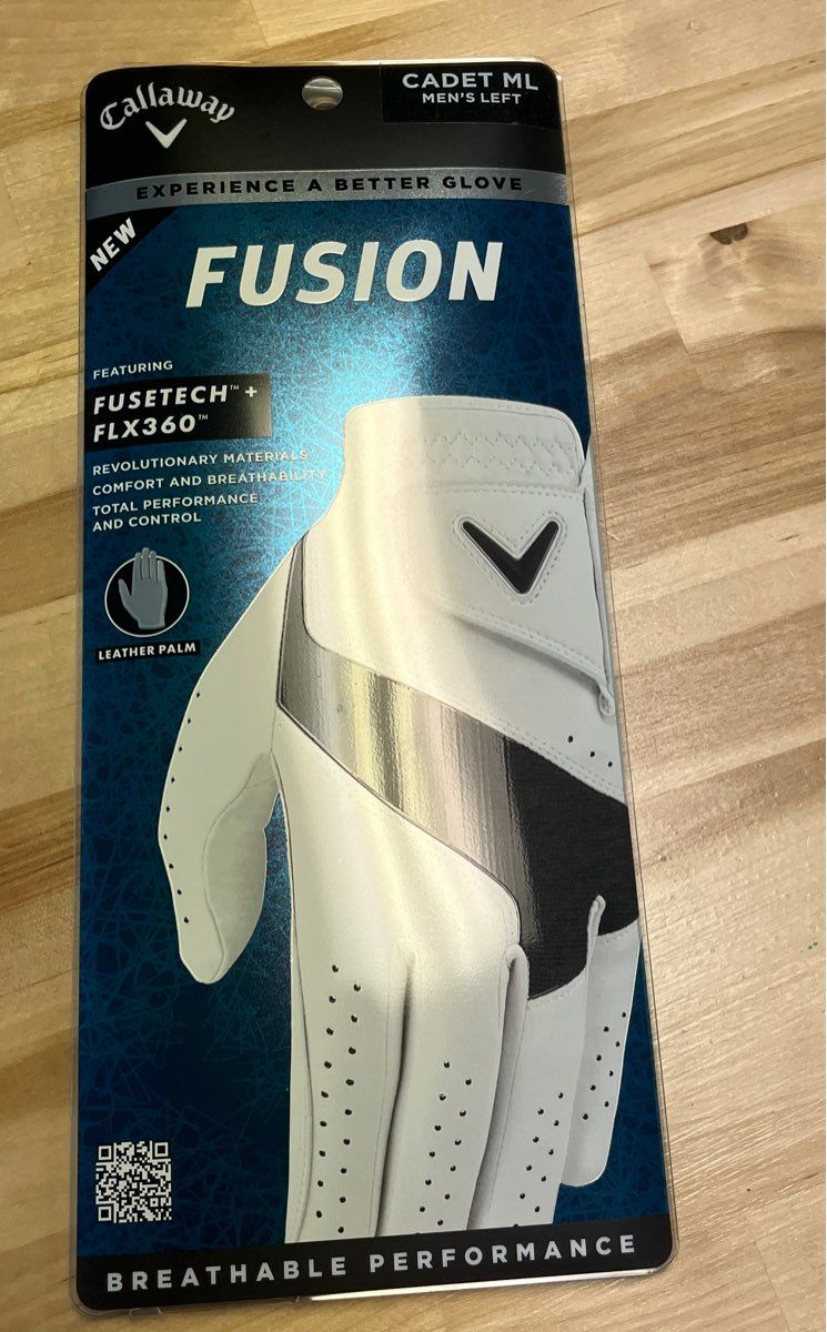 Callaway Fusion FUSETECH Golf Glove Men's Left Hand Cadet ML White New