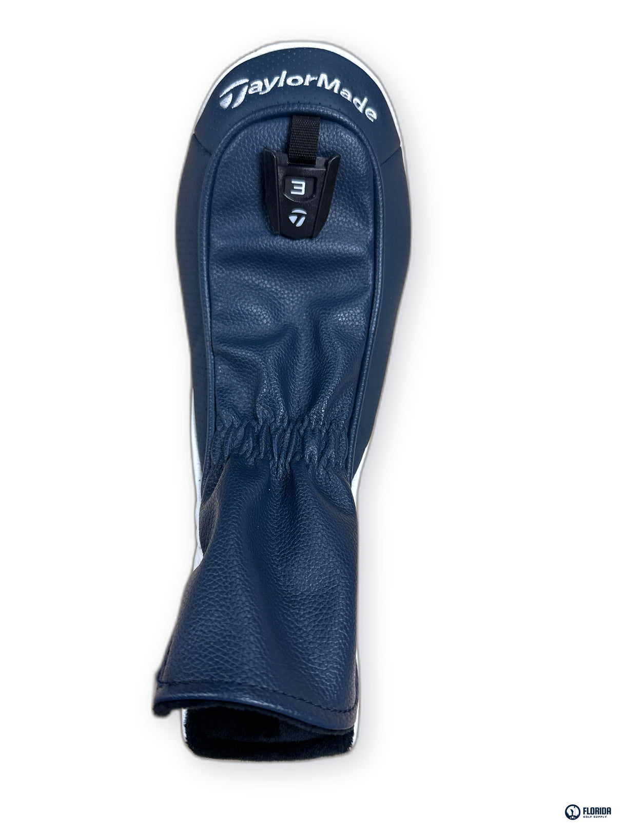 TaylorMade Qi10 Fairway Wood Headcover White Navy Blue Synthetic Leather