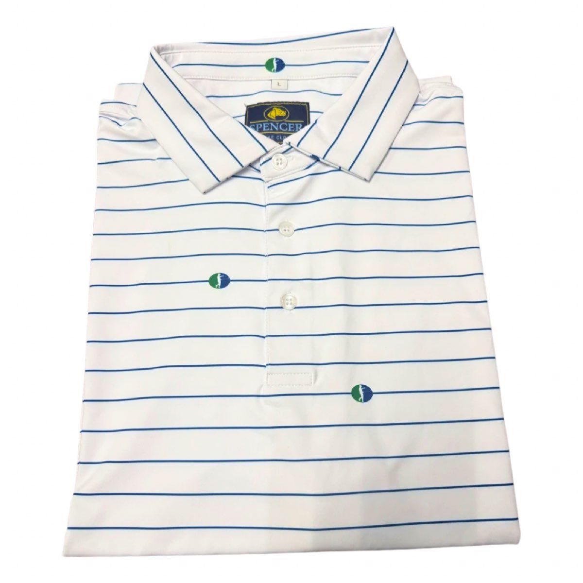 Spencer Bespoke Sebring Birdie Stripe Performance Golf Polo Shirt Men's XL