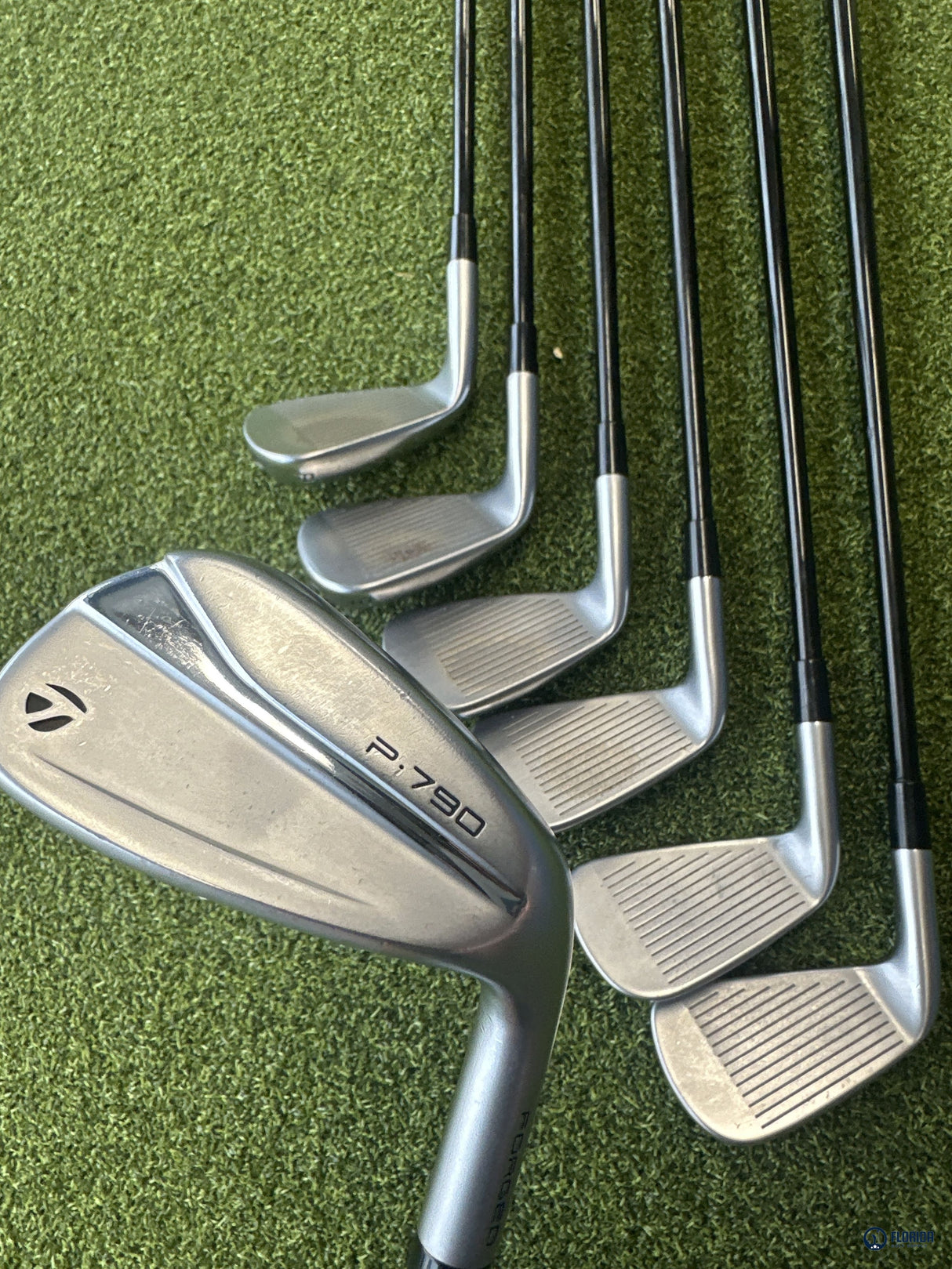 TaylorMade P790 Iron Set 5-PW AW 7 Clubs Fujikura Ventus 7-S Stiff Graphite RH