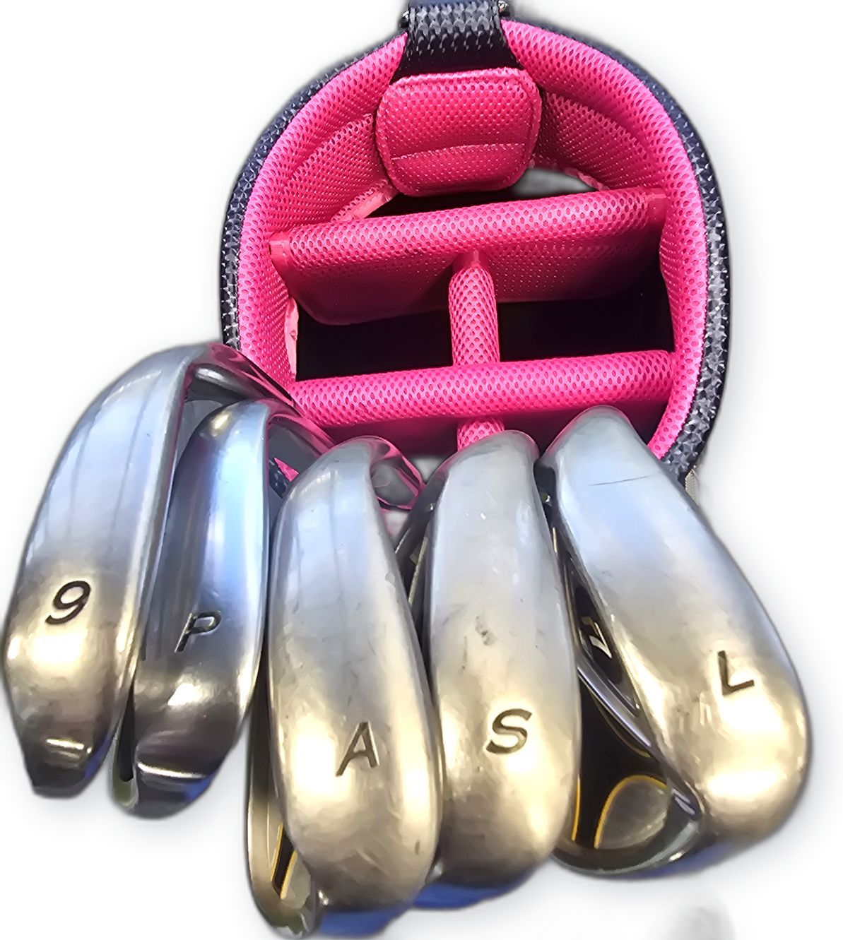 TaylorMade r7 Iron Set 11 Clubs 3-9 PW AW SW LW Mixed Steel Shafts Left Handed