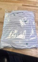 Spencer Bespoke Clothier Striped Embroidered Golfer Polo Golf Shirt NWT Sz L