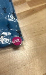 NWT Pine Tree Club Golf Polo Shirt All Over Trophy Print Blue Sz 2XL