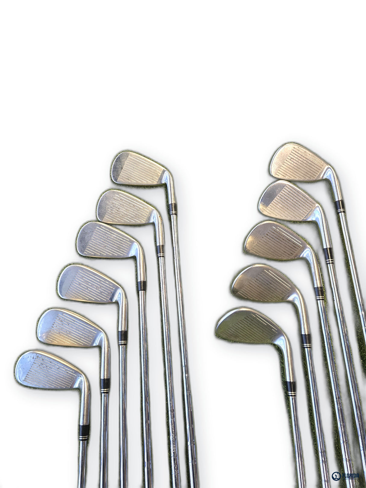 TaylorMade r7 Iron Set 11 Clubs 3-9 PW AW SW LW Mixed Steel Shafts Left Handed