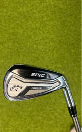 Callaway EPIC Forged Iron Set 7-PW, AW, GW Steel Fiber fc80 Regular Flex RH