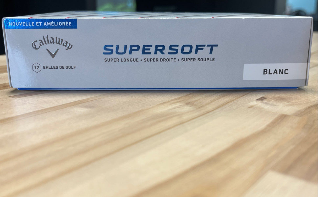 New Callaway Supersoft Golf Balls Long Distance Control White 1 Dozen