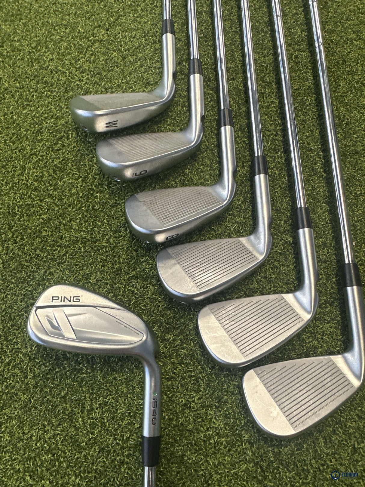 Ping i540 Green Dot Iron Set 5-PW, UW Dynamic Gold Mid 100 R300 Regular RH
