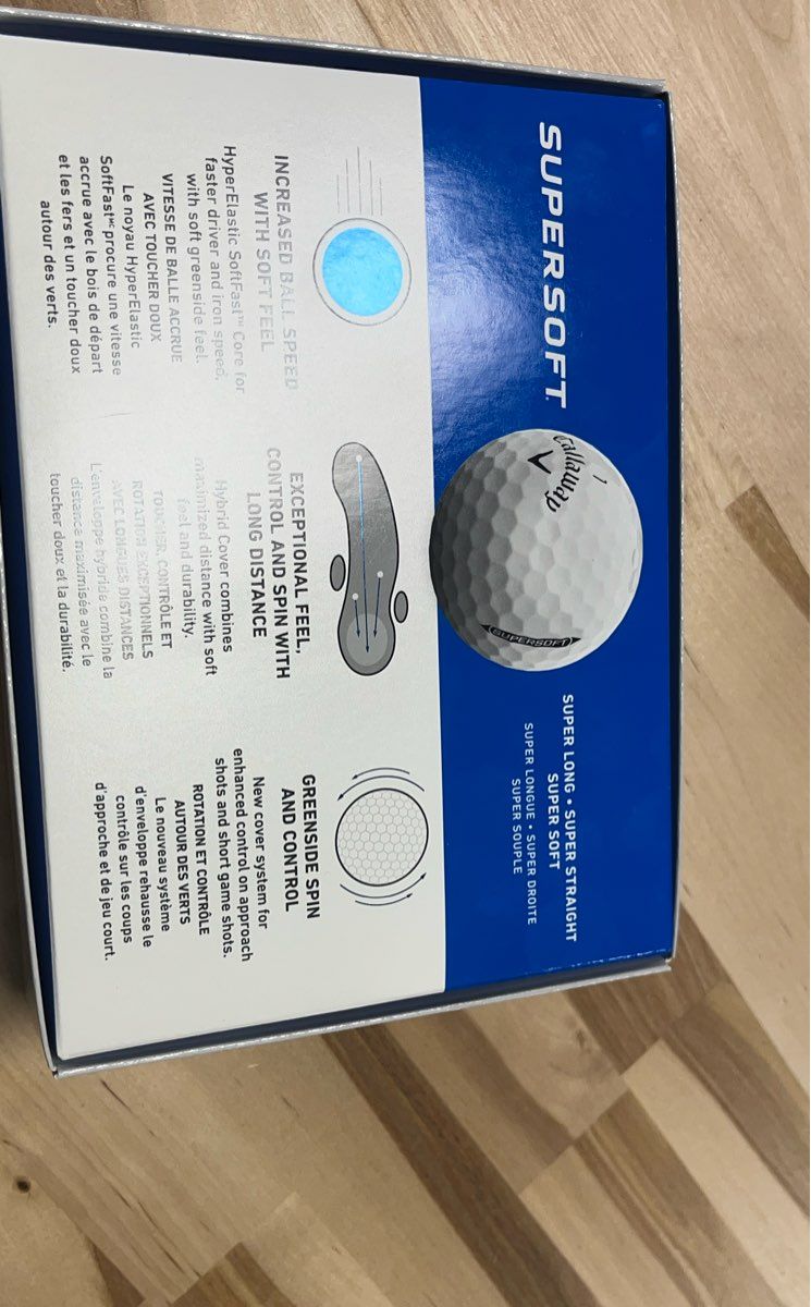 New Callaway Supersoft Golf Balls Long Distance Control White 1 Dozen