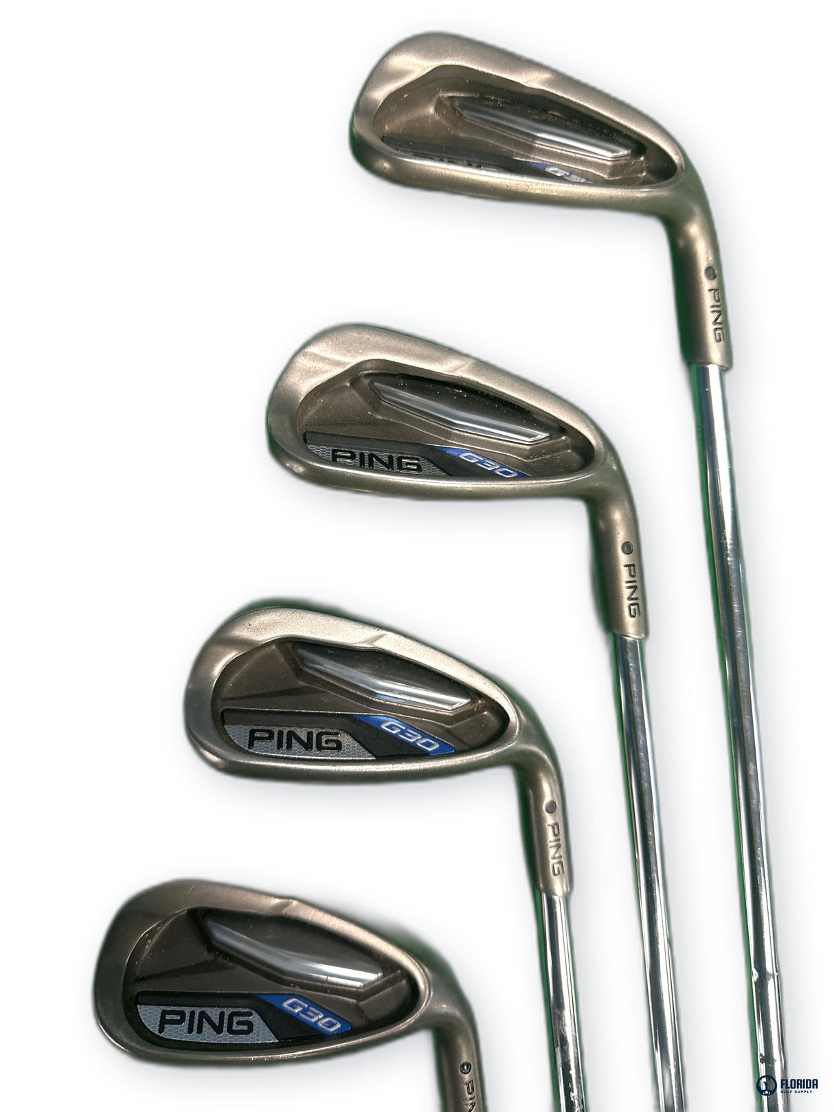 PING G30 Iron Set 5-PW UW SW 8 Clubs CFS Steel Shaft Regular Flex Right Hand