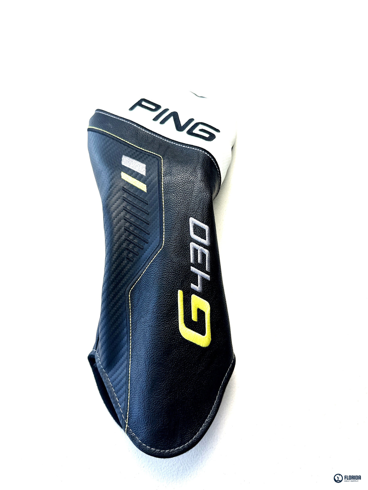 Ping G430 Driver Head Cover Black White Yellow Synthetic Leather