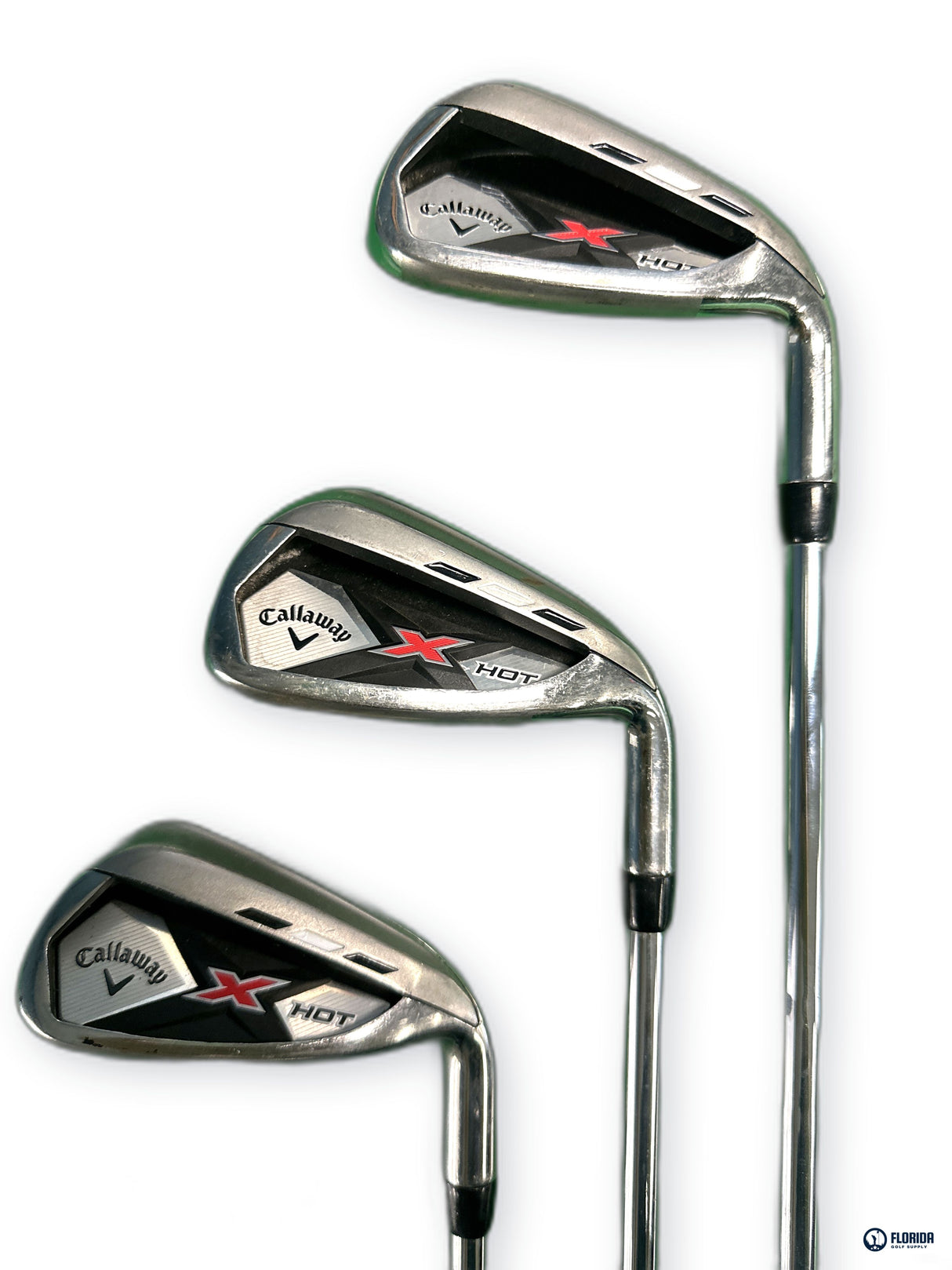 Callaway X Hot Iron Set 4-PW Speed Step 85 Stiff Flex RH Winn Dri-Tac Grips