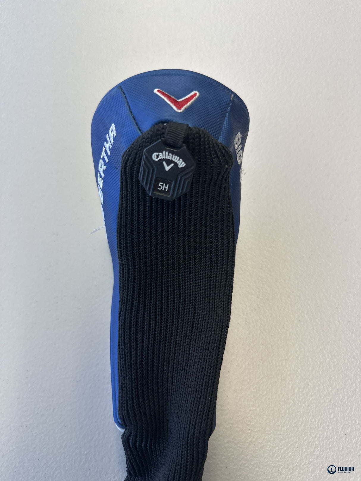 Callaway Big Bertha Hybrid Head Cover 5H Blue White Black Synthetic Knit