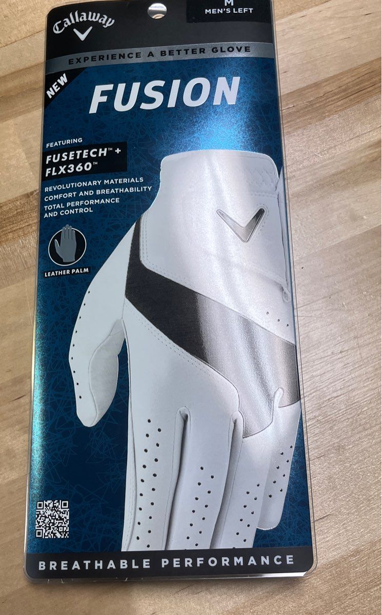 Callaway Fusion FUSETECH Leather Palm Golf Glove Men's M Left New