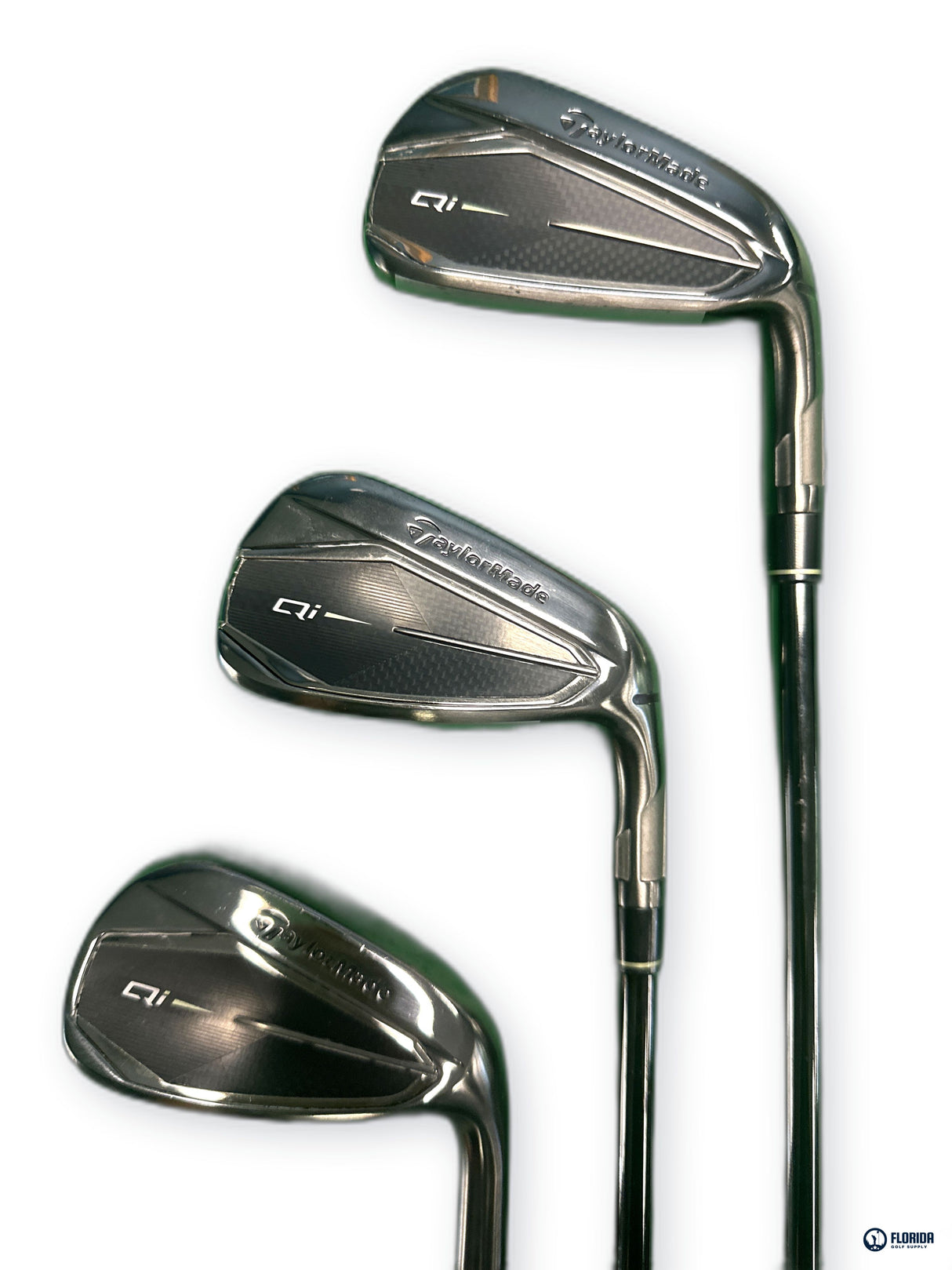 TaylorMade Qi Gun Metal Iron Set 5 Clubs 7-AW KBS Max MT 85 Regular Flex RH