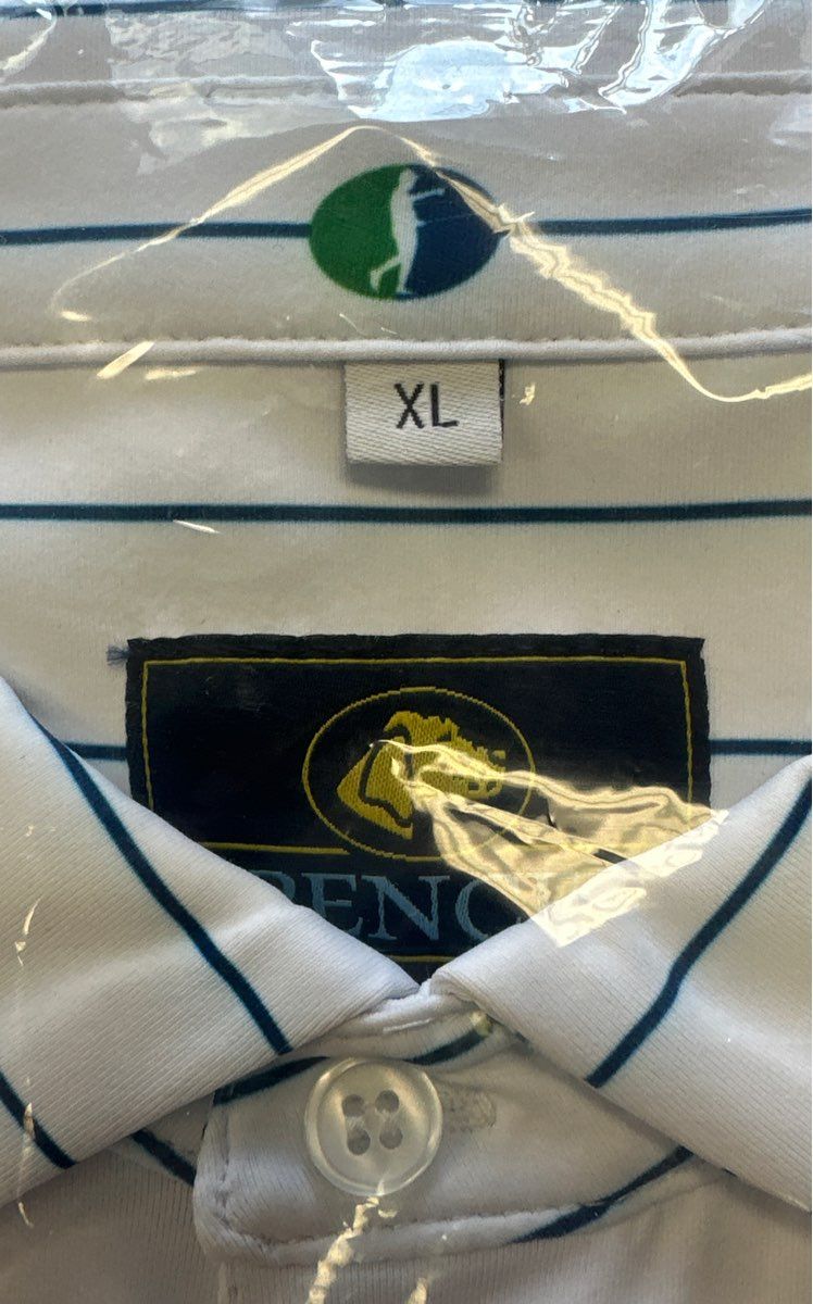 Spencer Bespoke Sebring Birdie Stripe Performance Golf Polo Shirt Men's XL