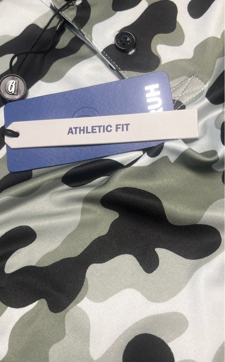 Druh Athletic Fit Camo Golf Polo Shirt NWT Sz M