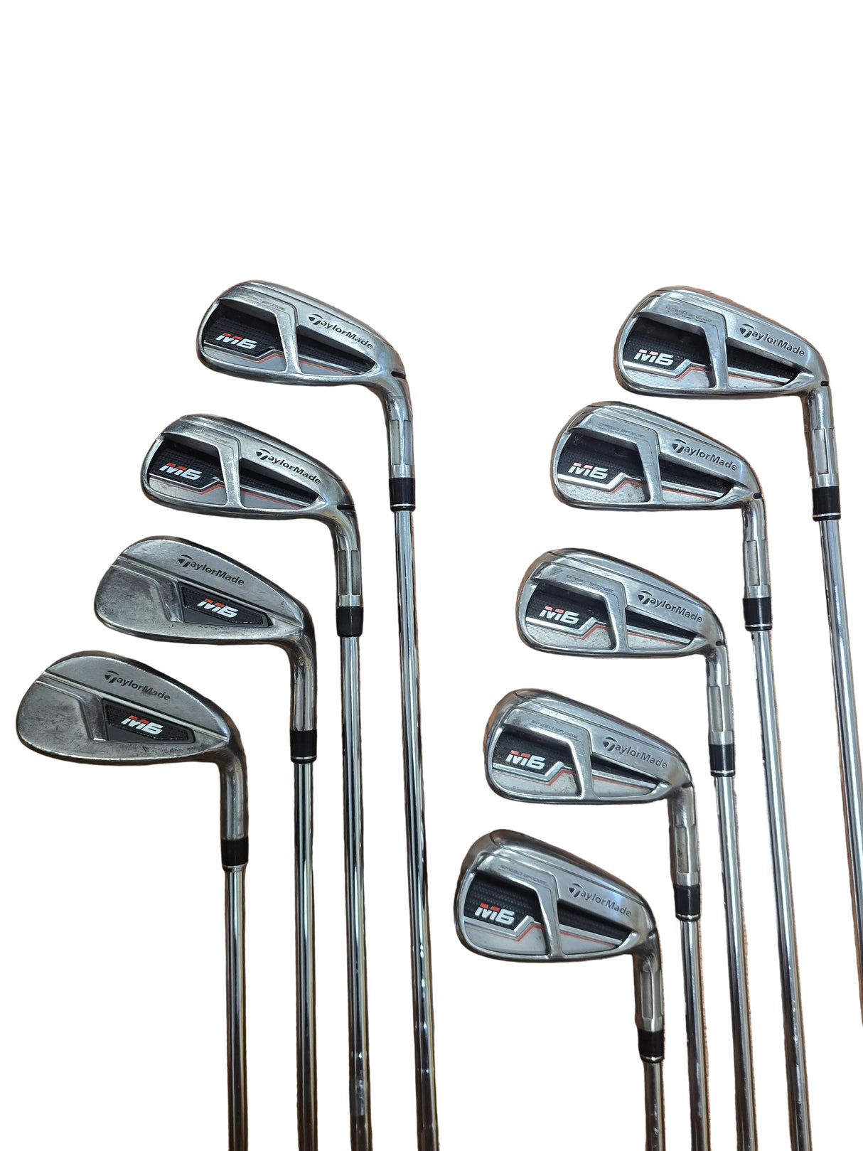 TaylorMade M6 4-PW, AW, SW Iron Set KBS Max R 85 TaylorMade Lamkin Stock Grip RH