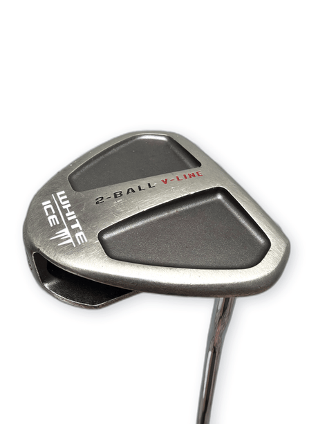 Odyssey White Ice 2 Ball V-Line Standard Degree Putter 36” Shaft Winn Jumbo Lite Grip Right image 1