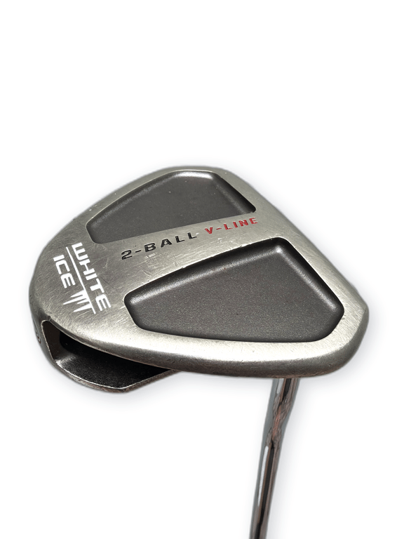 Odyssey White Ice 2 Ball V-Line Standard Degree Putter 36” Shaft Winn Jumbo Lite Grip Right image 1